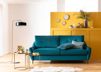 canapé lit velours design