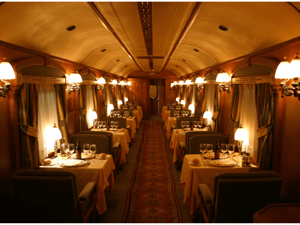 La cabine de restauration de l'orient express