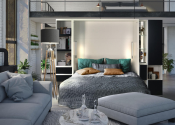 armoire lit mélaminé