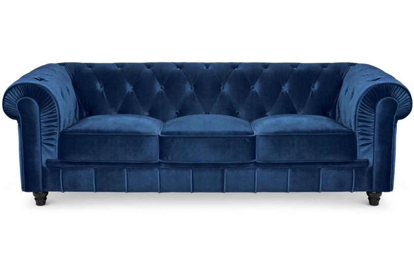 canapé chesterfield bleu