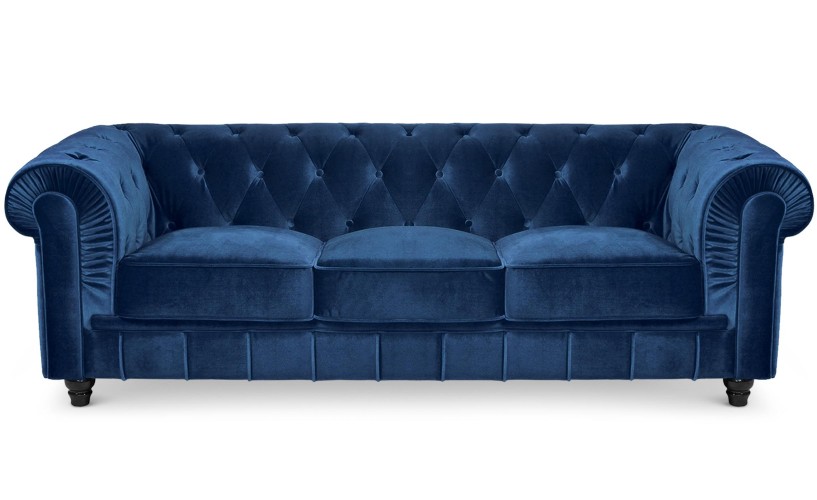 canapé chesterfield bleu