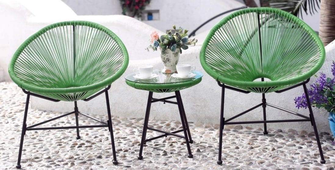 Fauteuil de jardin en résine tréssé