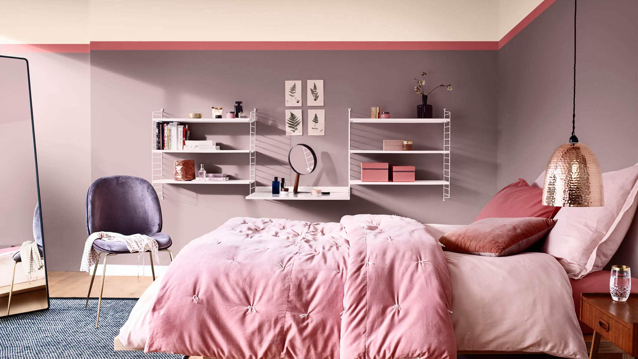 chambre rose cosy