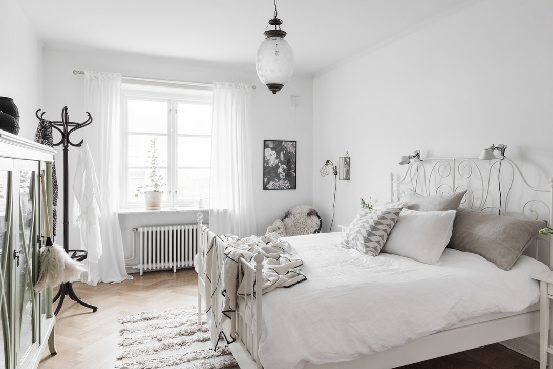 chambre white cosy