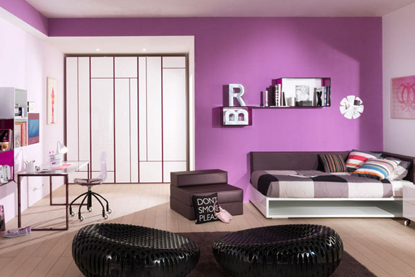 chambre violette