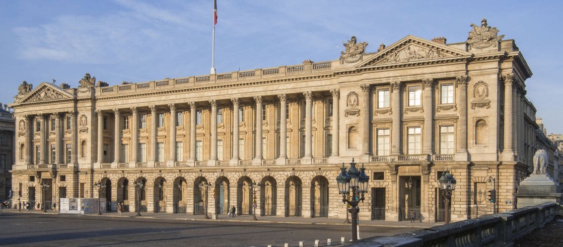 Hôtel de la Marine, façade sur la place de la Concorde