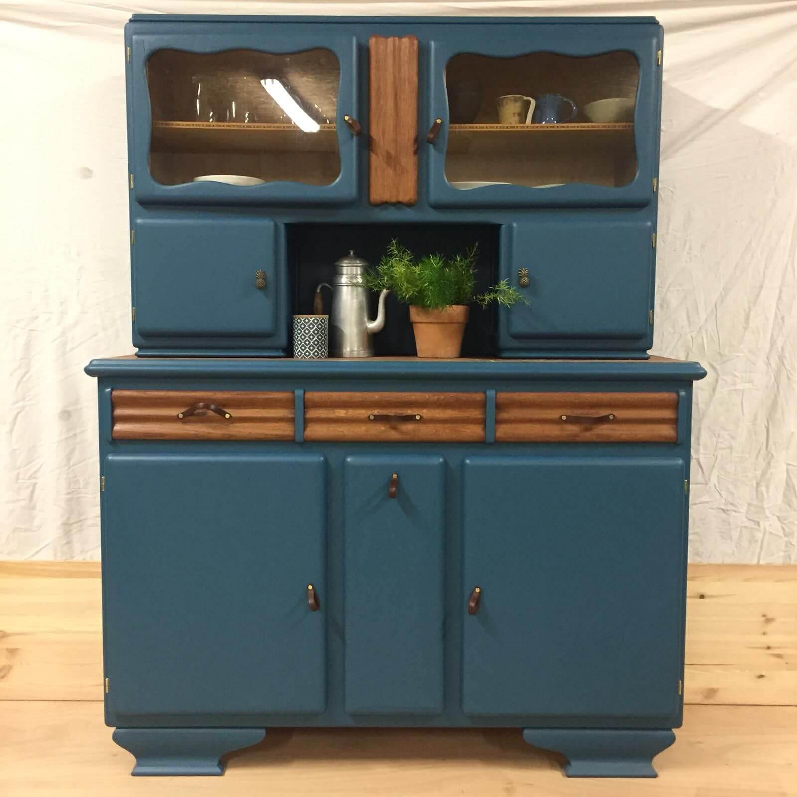 buffet mado bleu et bois