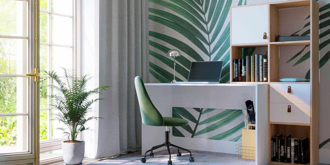 Bureau déco et coloré