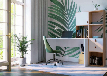 Bureau déco et coloré