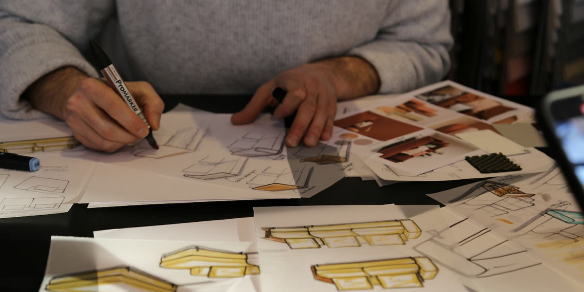 Croquis du canapé Nelly de La Maison Convertible