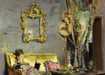 Tableau "Berthe fumant" du peintre Giovann Boldini