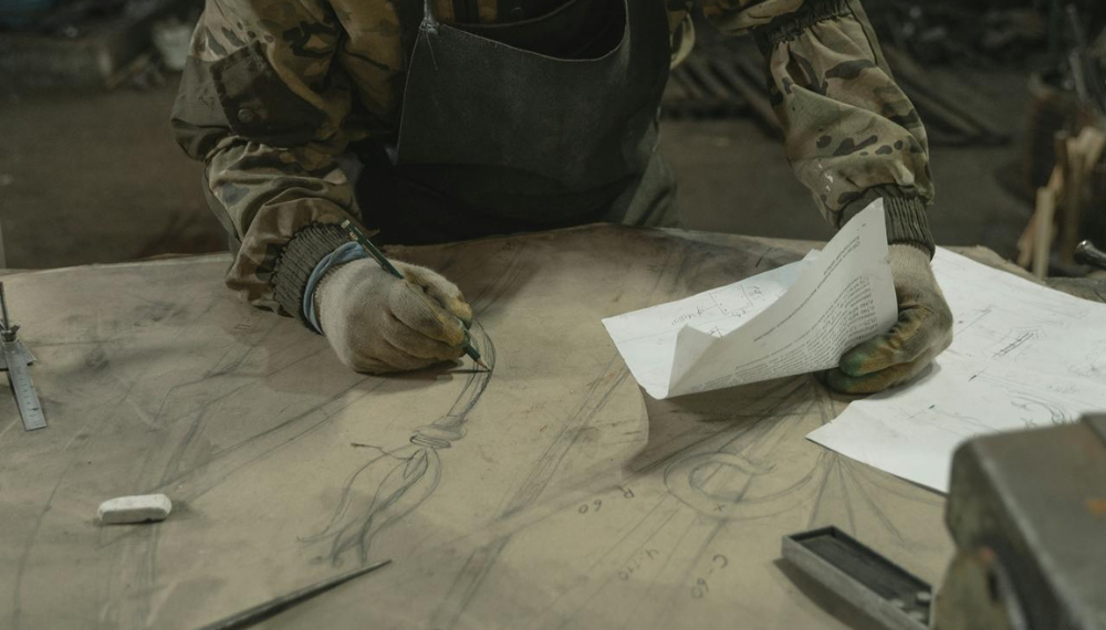 Photo d'un, ferronnier d'art