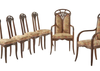 Ensemble chaises Lily de Majorelle, Art Nouveau