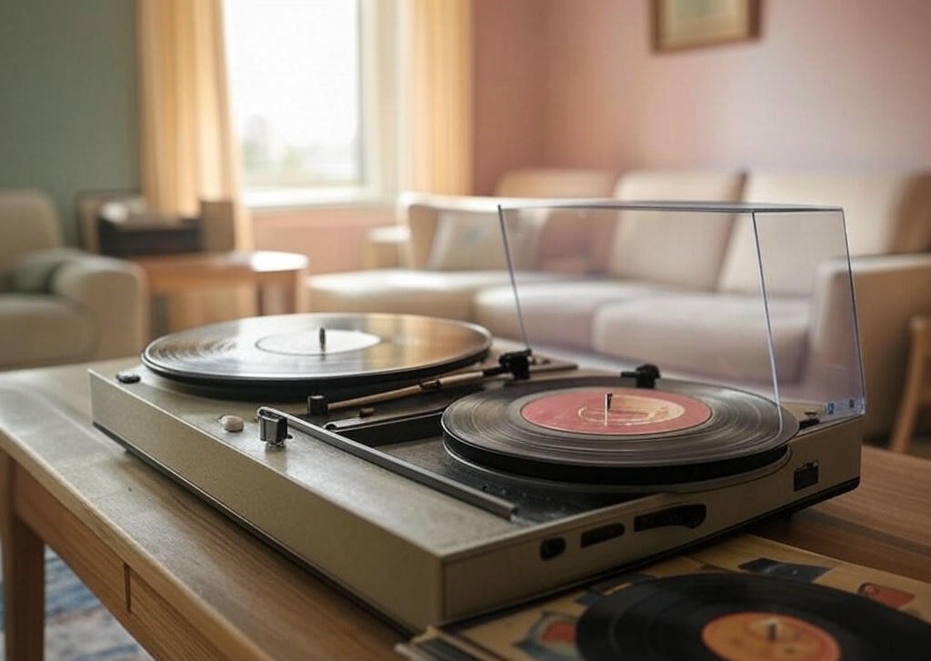 Meuble vinyle s'intégrant parfaitement dans une décoration