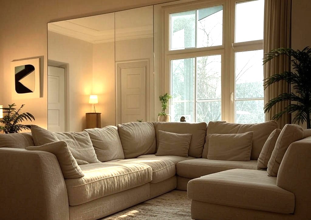 Salon éclairé appliquant le feng shui