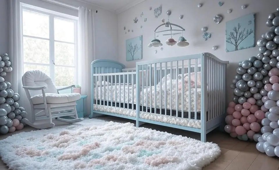 Chambre d'enfant gris perle